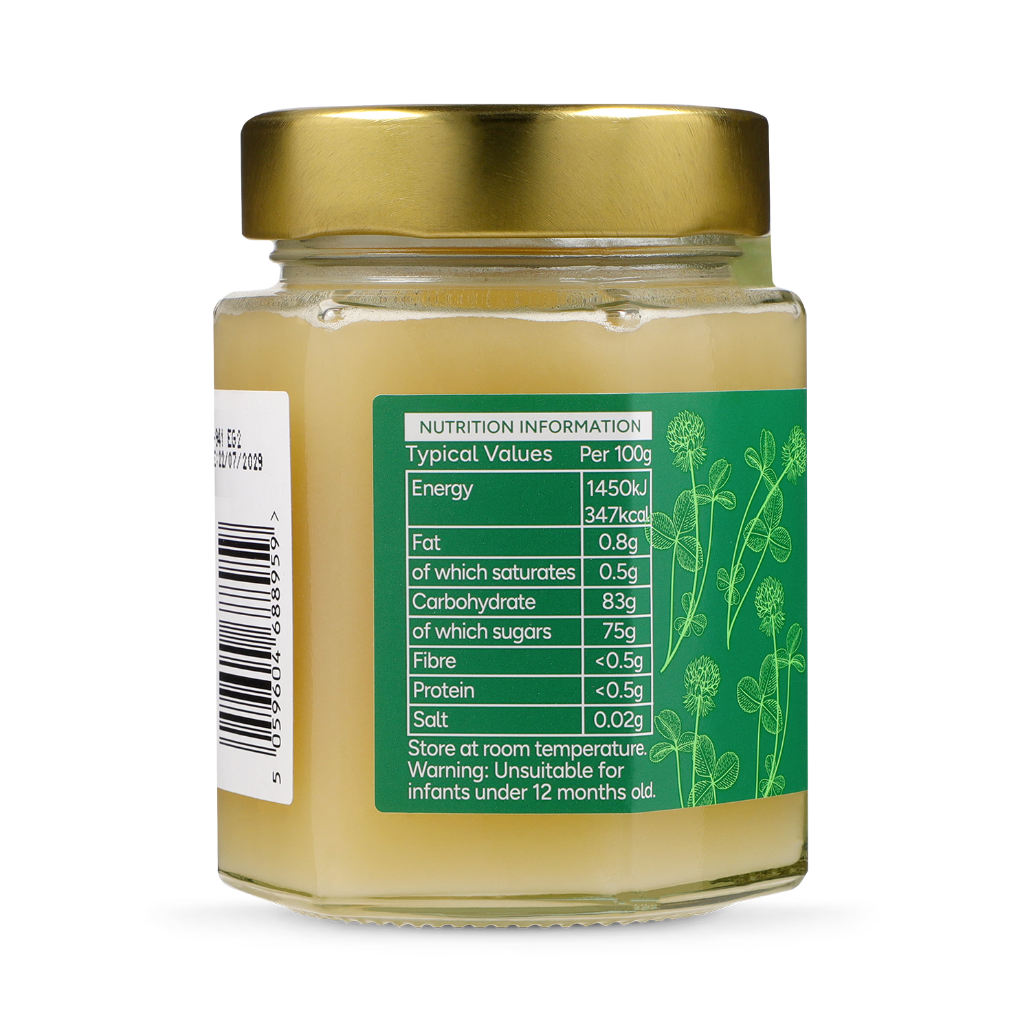 Holland & Barrett kløverhonning 225g, britisk versjon