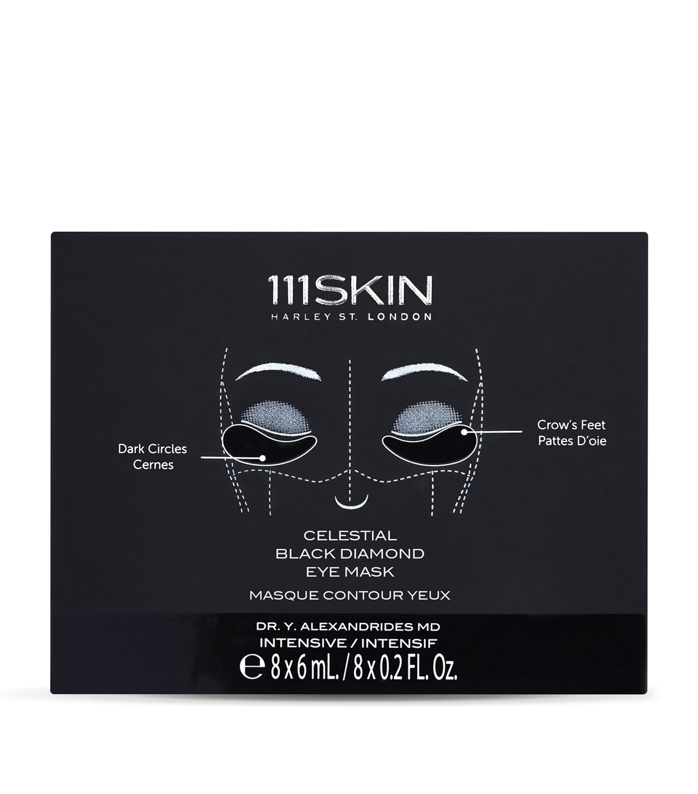 111Skin Celestial Black Diamond eye mask 8 x 6ml - British product