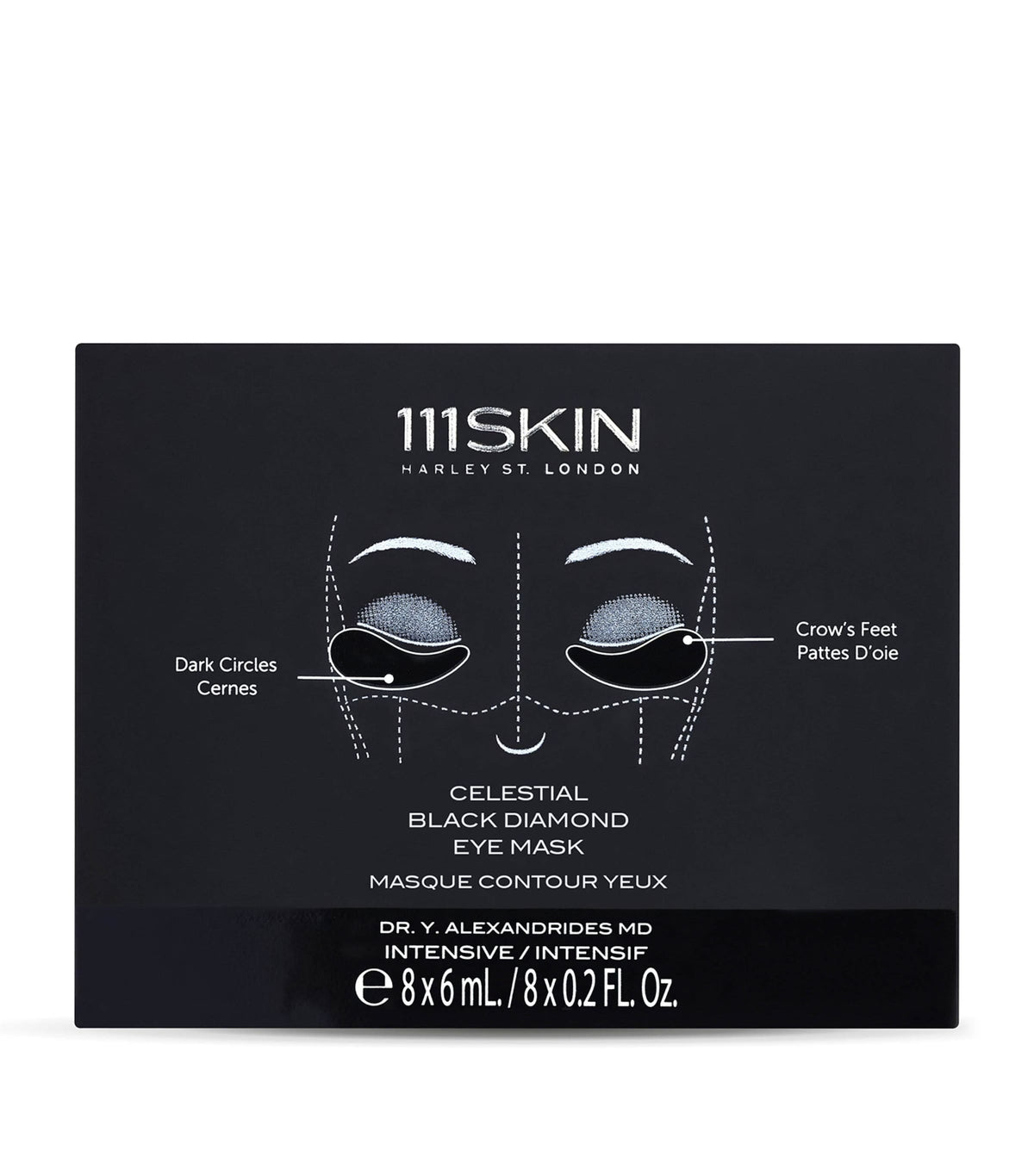 111Skin Celestial Black Diamond eye mask 8 x 6ml - British product