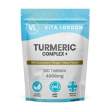 Vita London Turmeric Black Pepper Ginger supplement 120 tablets - British product