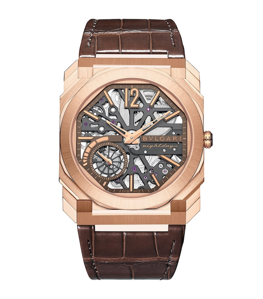 Bvlgari Octo Finissimo skeleton watch 40mm rose gold (British brand)