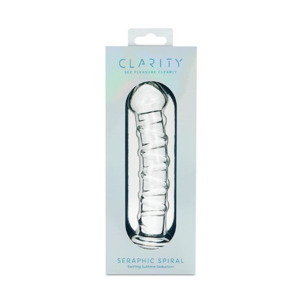 Clarity glass dildo Seraphic Spiral 160mm, imported from the UK