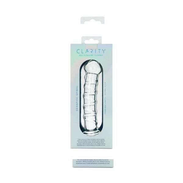 Clarity glass dildo Seraphic Spiral 160mm, imported from the UK