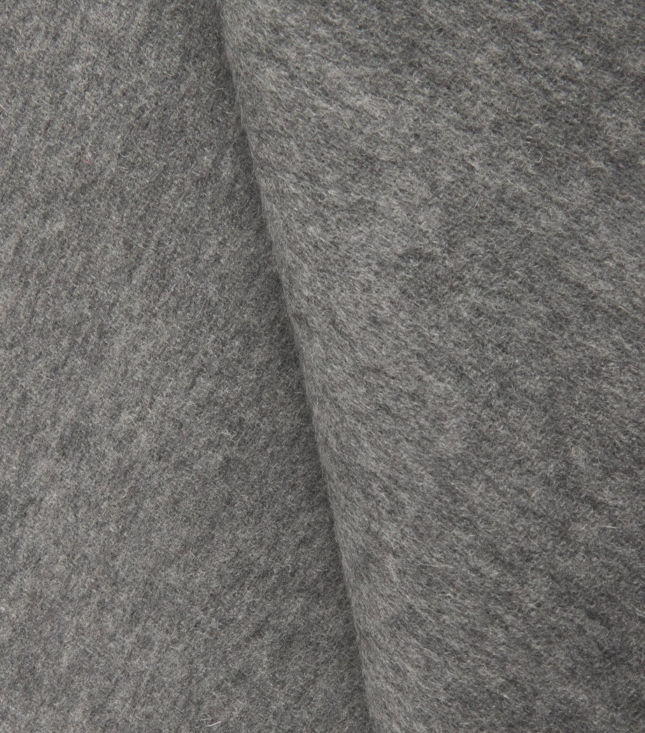 Reversible Cashmere Throw with Fringed Edges 190cm x 140cm