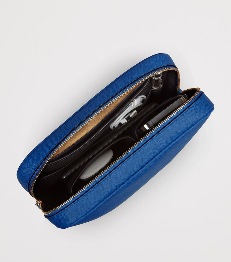 Smythson Panama leather tech organiser pouch (British brand)