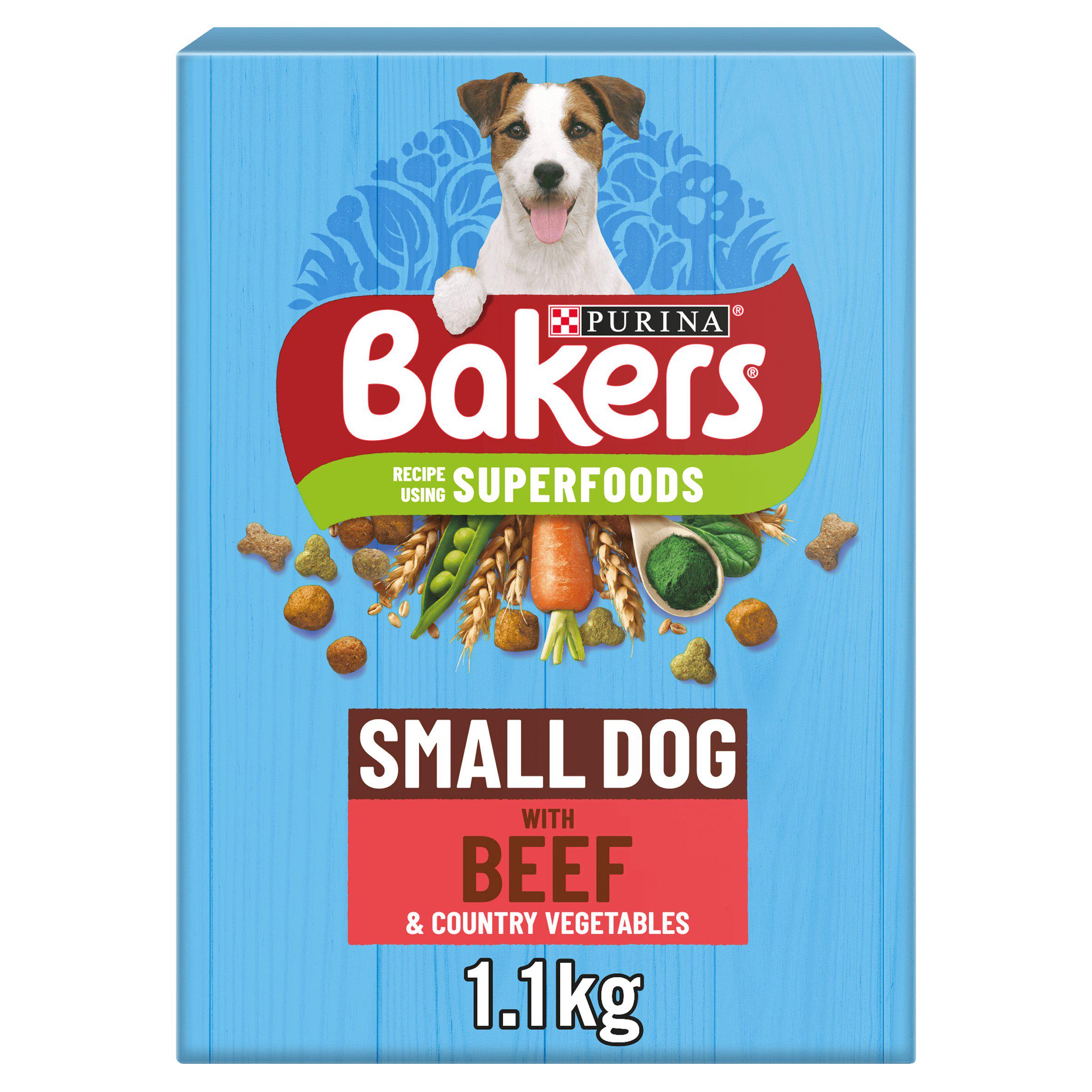 Bakers Small Dry Dog Food Beef and Veg 1.1kg GOODS Sainsburys   