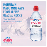 Evian Still Mineral Water Sports Cap   4 x 750ml