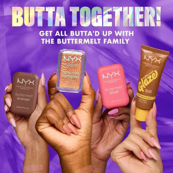 NYX Buttermelt Highlighter Glaze Butter , imported from the UK