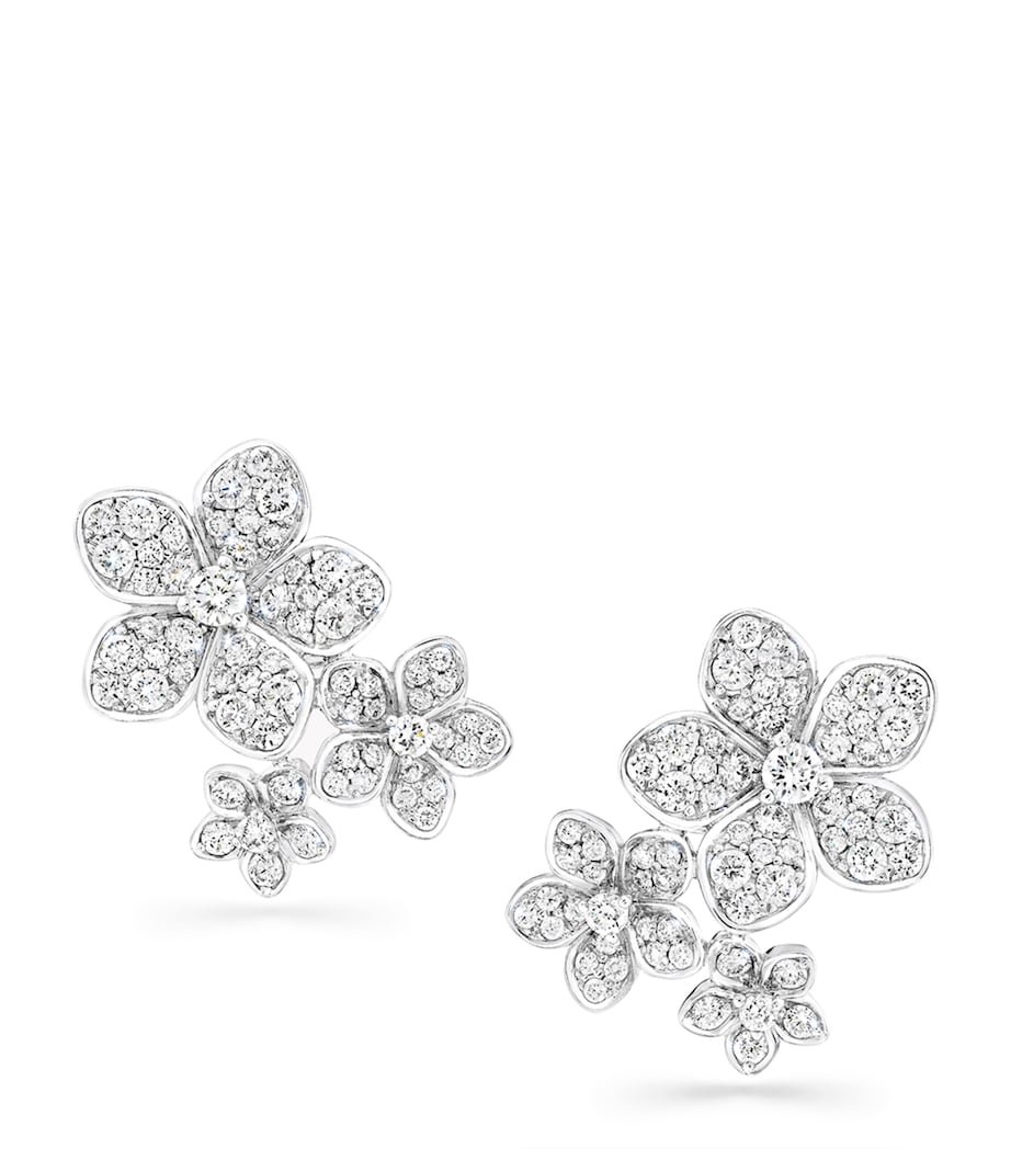 Graff Wild Flower stud earrings 18kt white gold diamond - British product