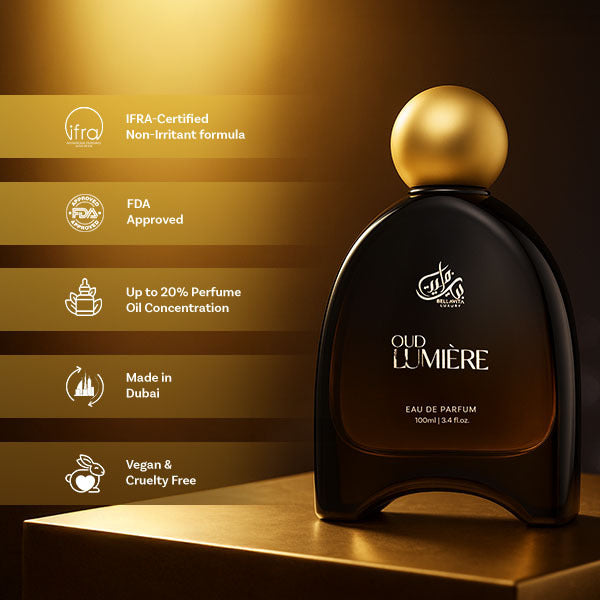 Bellavita Eau de Parfum French Oriental Oud Lumière 100ml, imported from the UK