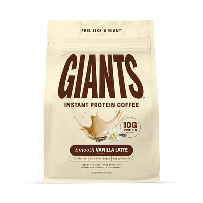 Holland & Barrett Giants Instant Collagen Protein Coffee Smooth Vanilla Latte 360g- Buy online at McGrocer