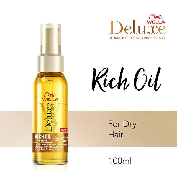 Wella Deluxe Rich Hair Oil 100ml bottle (British brand)