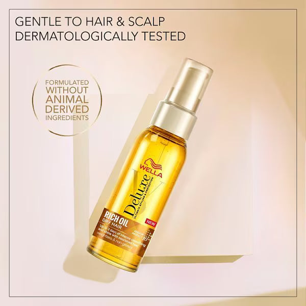 Wella Deluxe Rich Hair Oil 100ml bottle (British brand)
