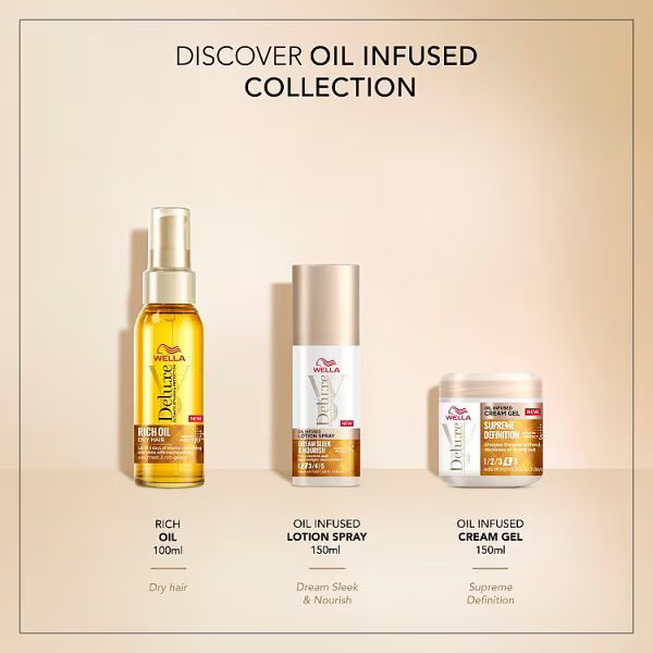 Wella Deluxe Rich Hair Oil 100ml bottle (British brand)