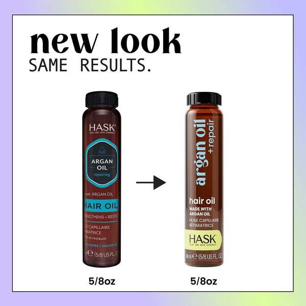 Hask Argan Oil repairing hair oil 18ml 5 pack, imported from the UK