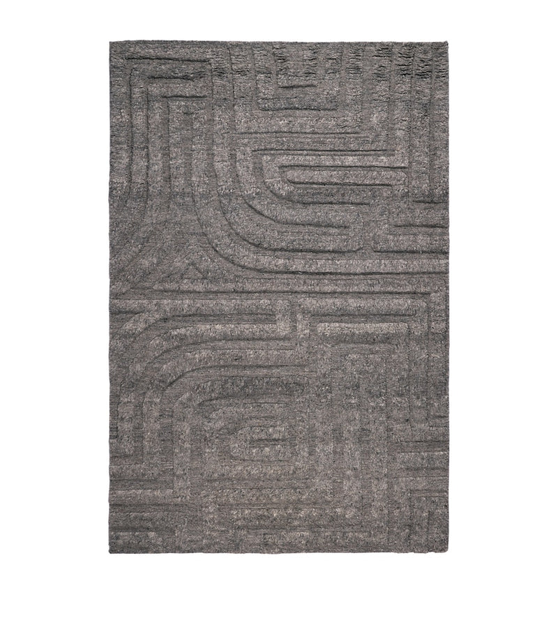 The Rug Company wool Folk Slate rug 2.74m x 1.83m (British brand)
