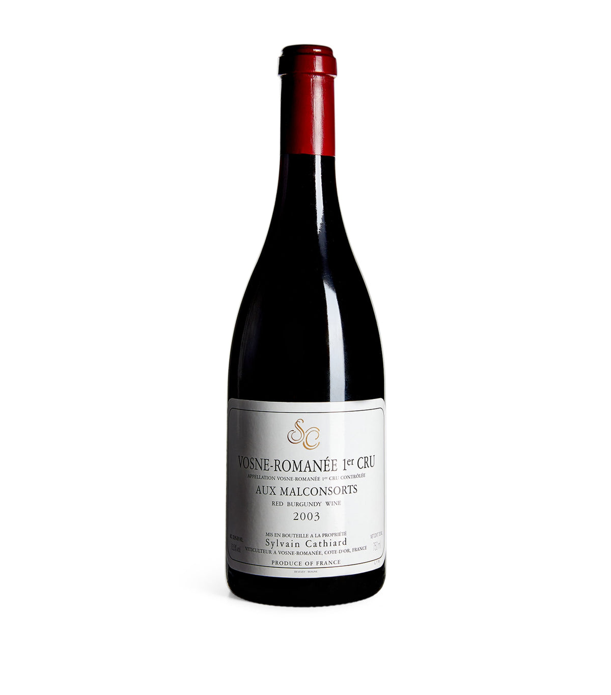 Sylvain Cathiard 2003 vintage Pinot Noir red wine 75cl bottle (British brand)