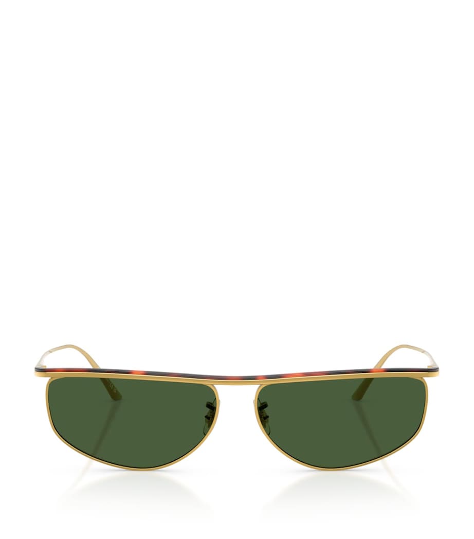 Oliver Peoples 1986C Stahl-Oval-Sonnenbrille, importiert aus dem Vereinigten Königreich