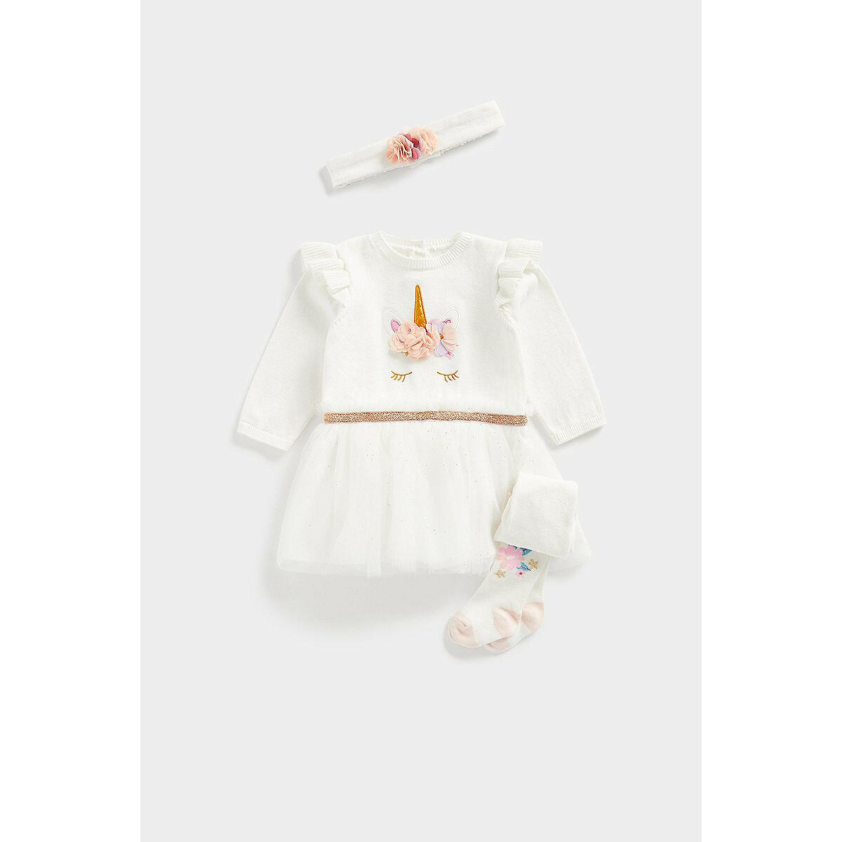 Unicorn Dress, Tights and Headband Set GOODS Boots   
