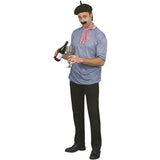 Smiffys French Man costume set with beret scarf moustache - British product