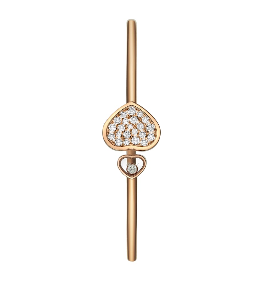 Chopard Happy Hearts rose gold diamond bangle, imported from the UK