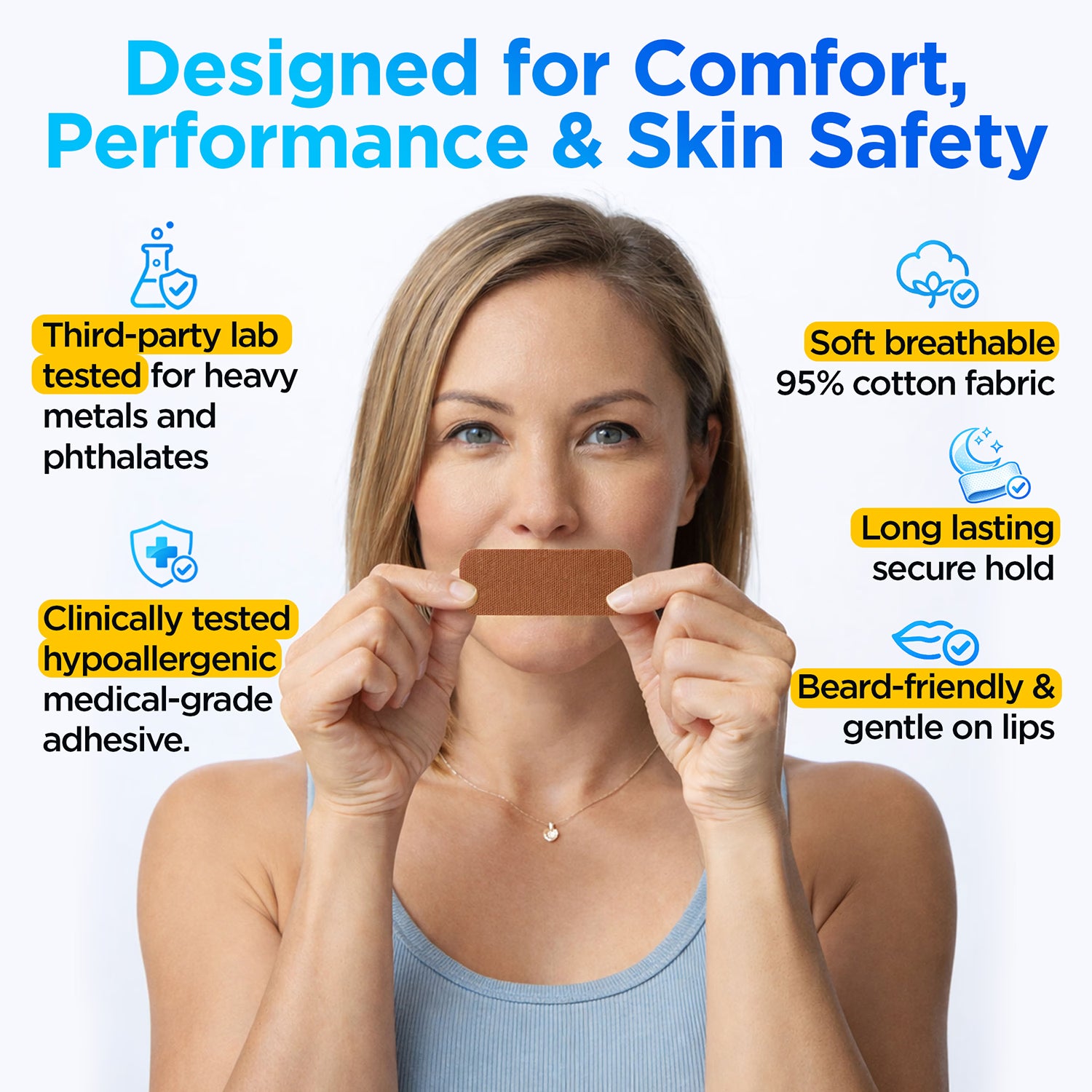 Inner Vitality Nasal Harmony mouth tape 32 strips, UK version