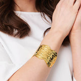 Izabel London bracelet hammered texture metallic, imported from the UK