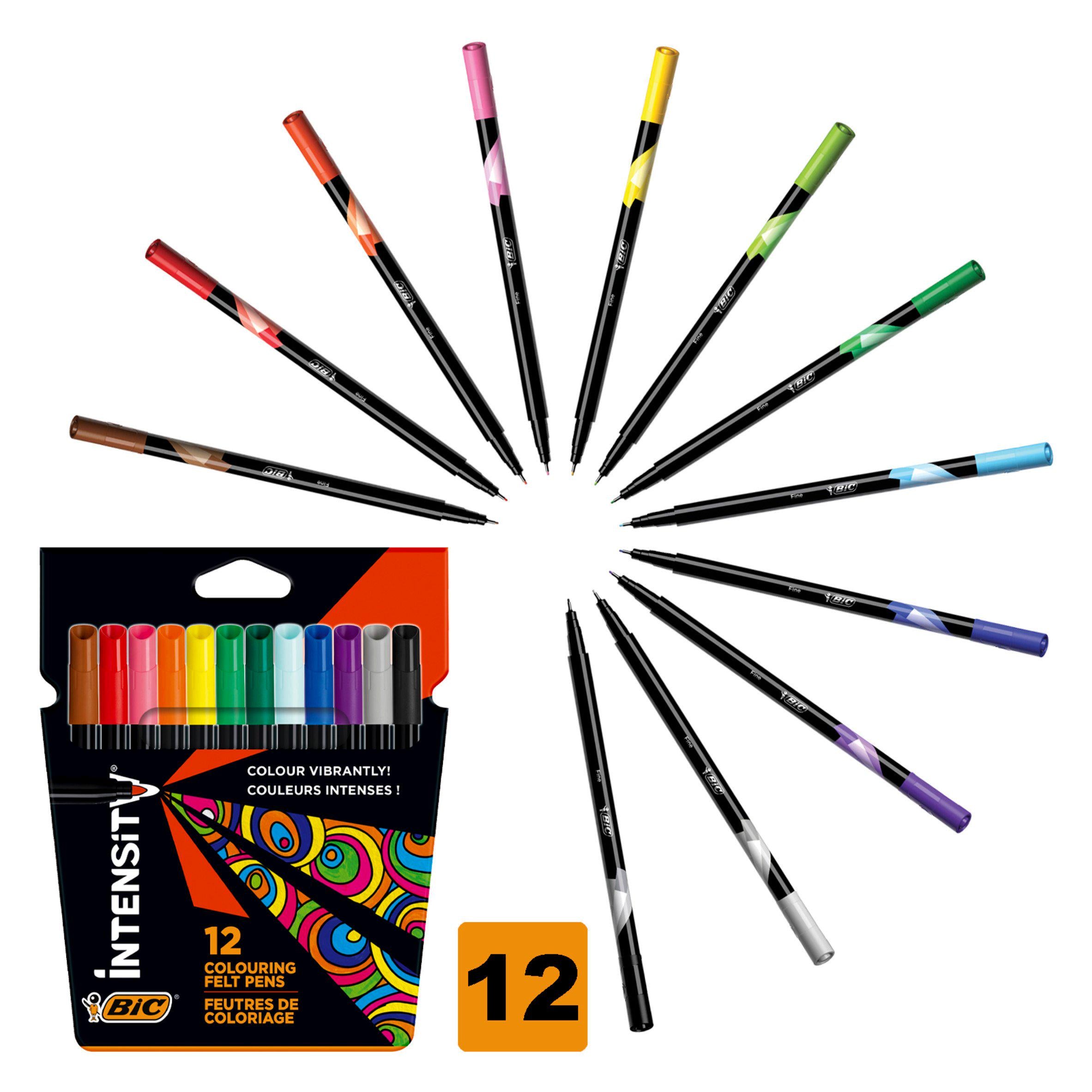 BIC Intensity Colouring Pens 12 Pack GOODS Sainsburys   