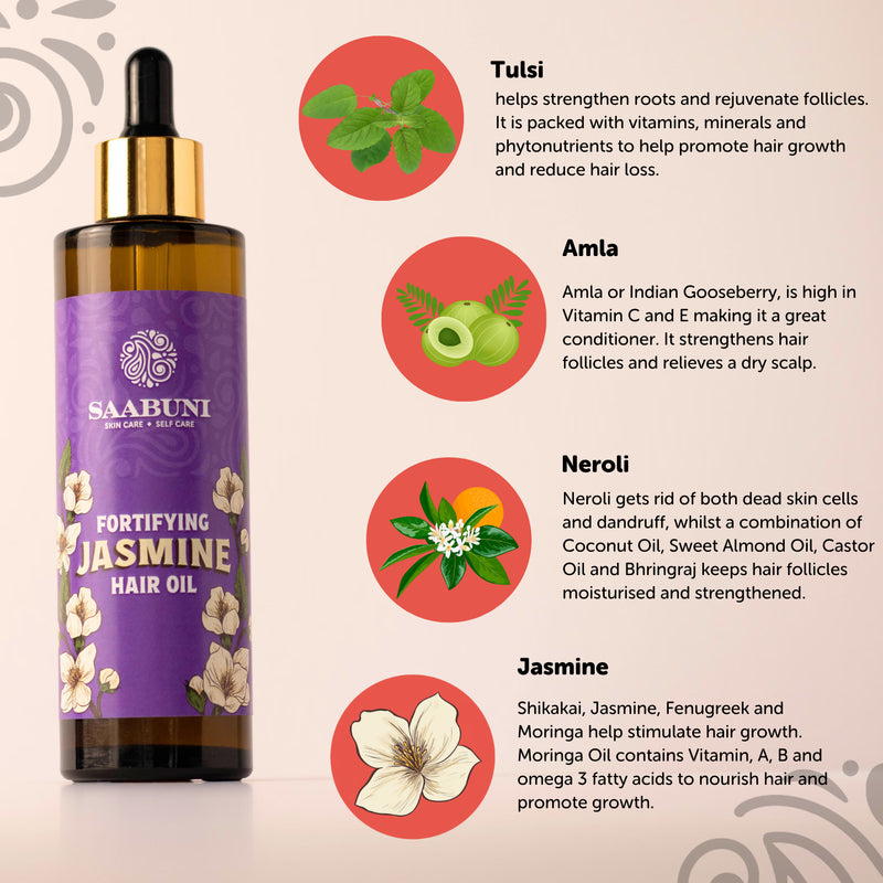 Hair oil Fortifying Jasmine Ayurvedic treatment - British product