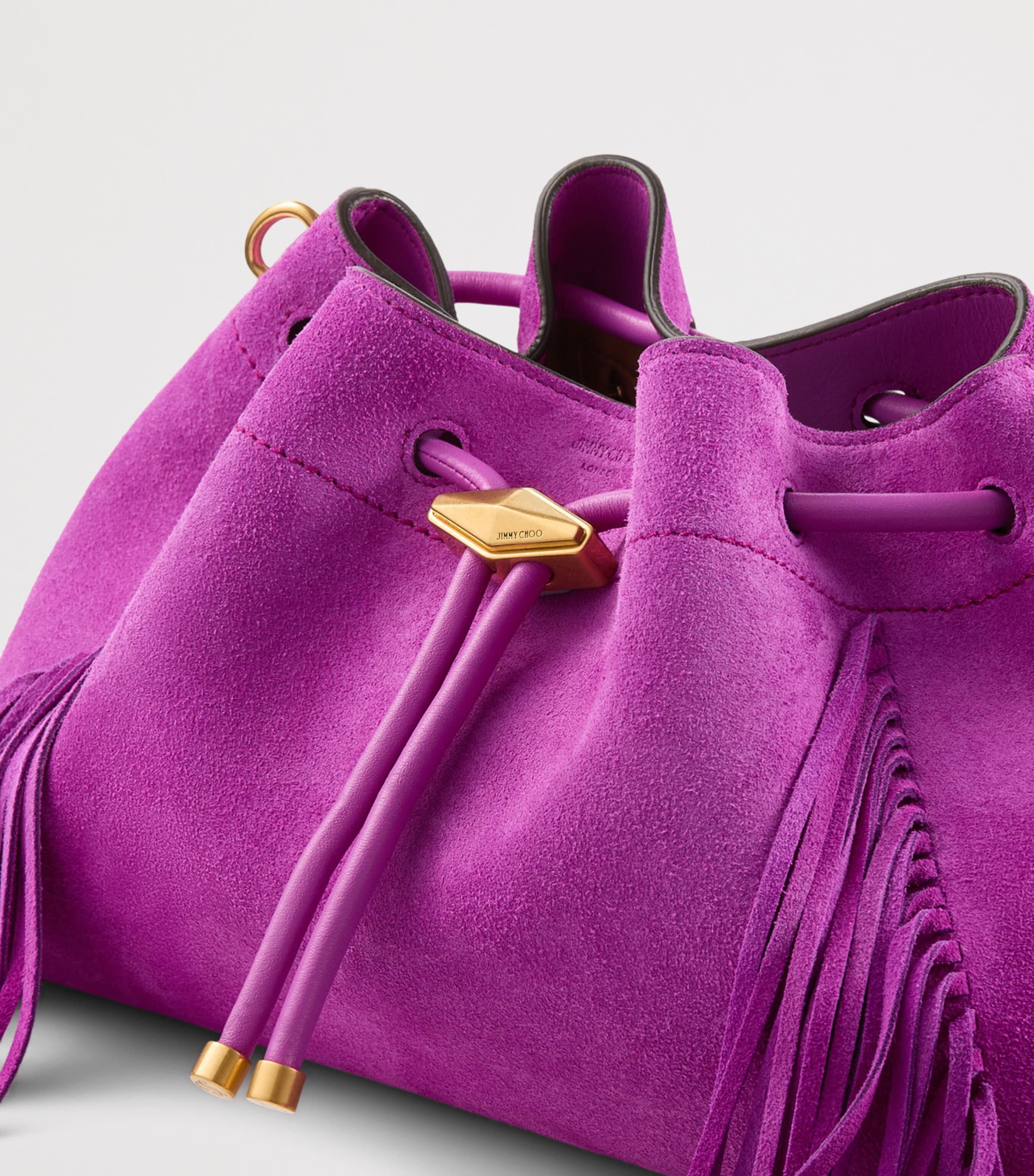 Jimmy Choo medium cinch suede bucket bag (British brand)