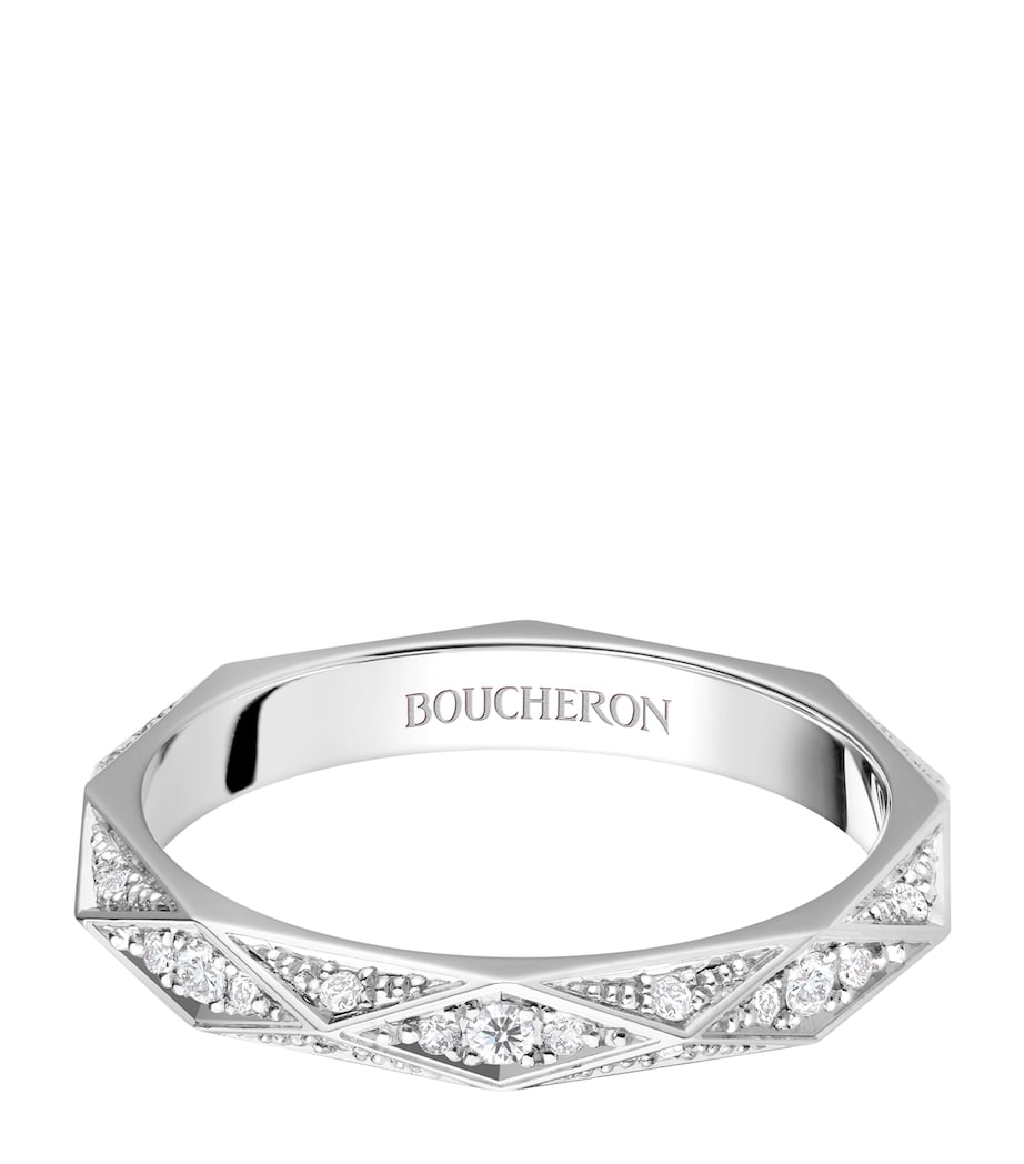Boucheron platinum diamond Facette wedding band, UK version