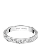 Boucheron platinum diamond Facette wedding band, UK version