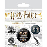 Harry Potter badge set 5-pack, imported from the UK