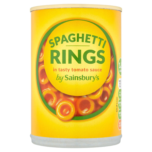 Sainsbury's Spaghetti Rings In Tomato Sauce 400g Baked beans & canned pasta Sainsburys   