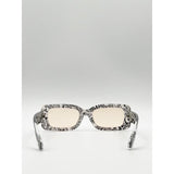 SVNX zebra print square frame sunglasses pink lenses (British brand)