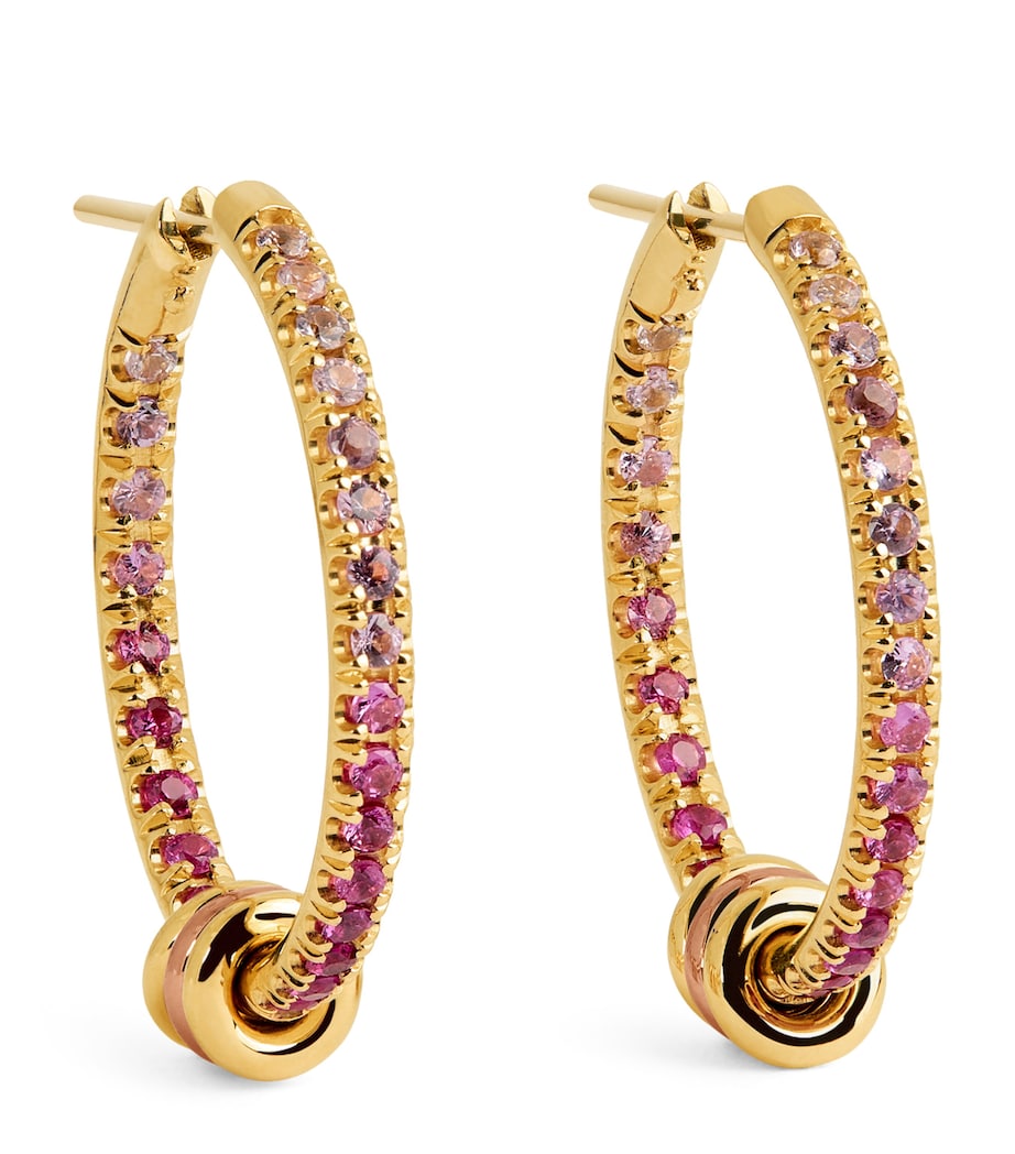 Spinelli Kilcollin mixed gold and sapphire demi hoop earrings - British product