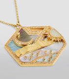L'Atelier Nawbar Biladi diamond mother of pearl pendant, imported from the UK