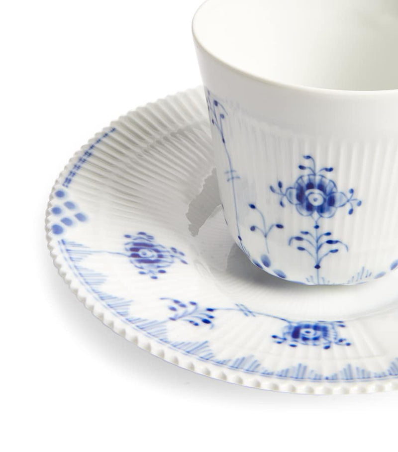 Royal Copenhagen Blue Elements teacup and saucer set, imported from the UK