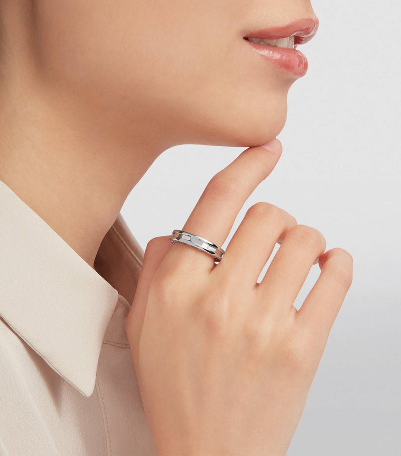 Bvlgari white gold B.zero1 one-band ring (British brand)