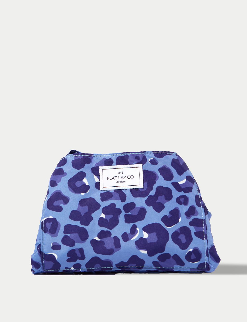 Blue Leopard Full Size Flat Lay Makeup Bag GOODS M&S   