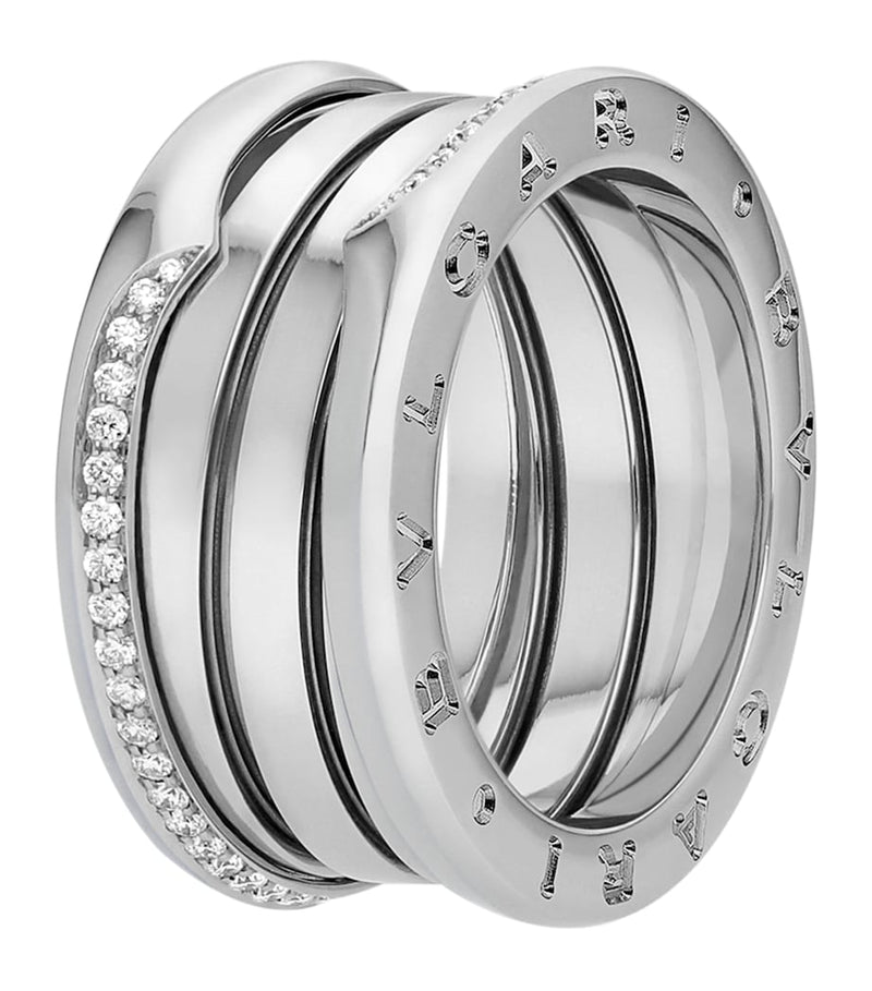 Bvlgari B.zero1 three-band ring white gold diamond, imported from the UK