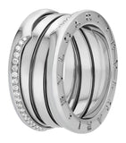 Bvlgari B.zero1 three-band ring white gold diamond, imported from the UK