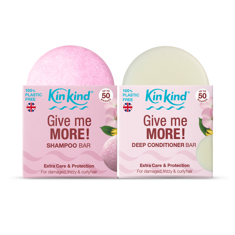 KinKind Give Me MORE shampoo conditioner bar set (British brand)