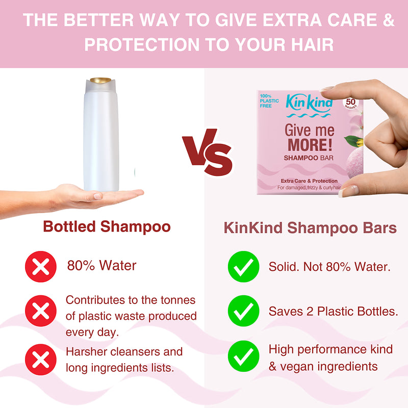 KinKind Give Me MORE shampoo conditioner bar set (British brand)