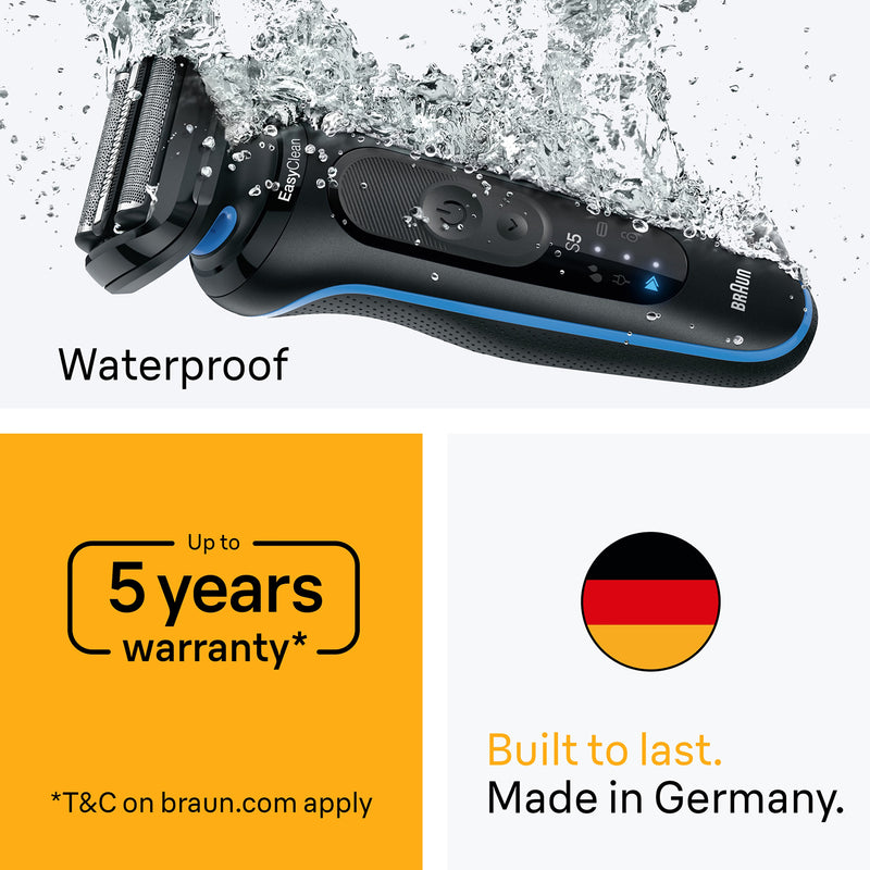 Braun Series 5 electric shaver blue (British brand)