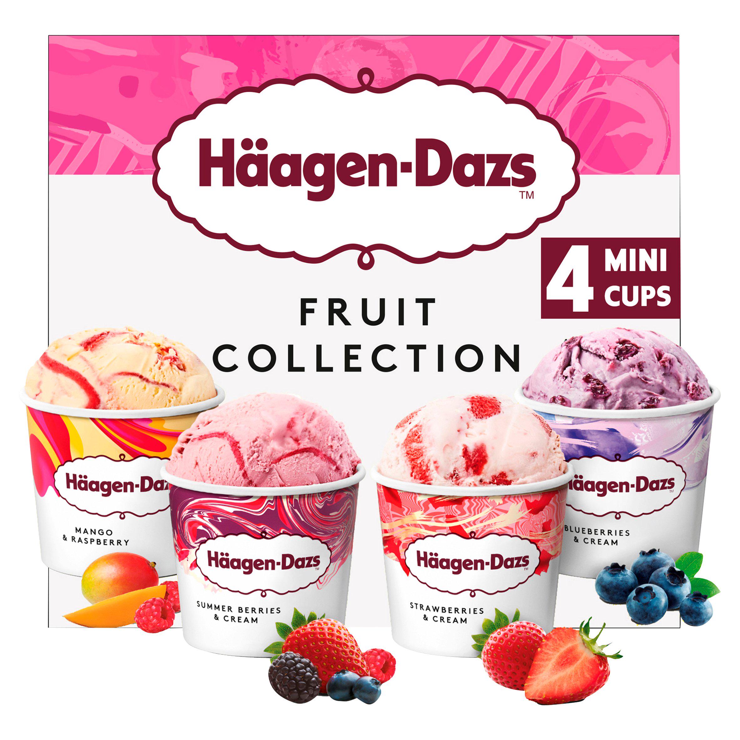 Haagen-Dazs Fruit Collection Minicups Ice Cream 4x95ml GOODS Sainsburys   