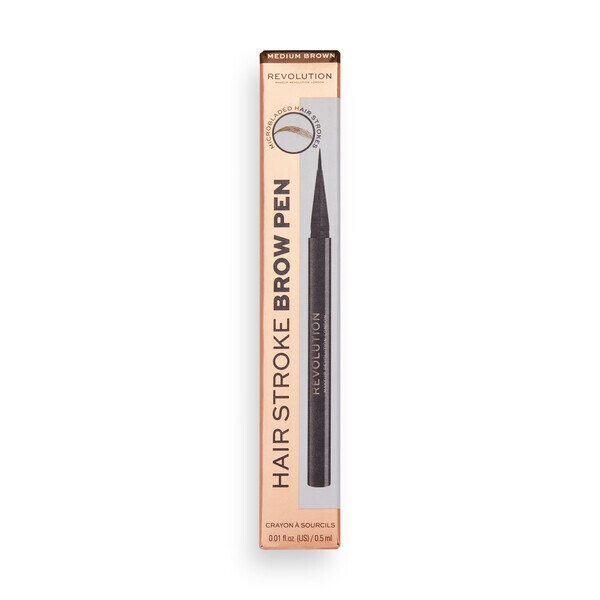 Revolution Hair Stroke Brow Pen Medium Brown GOODS Superdrug   