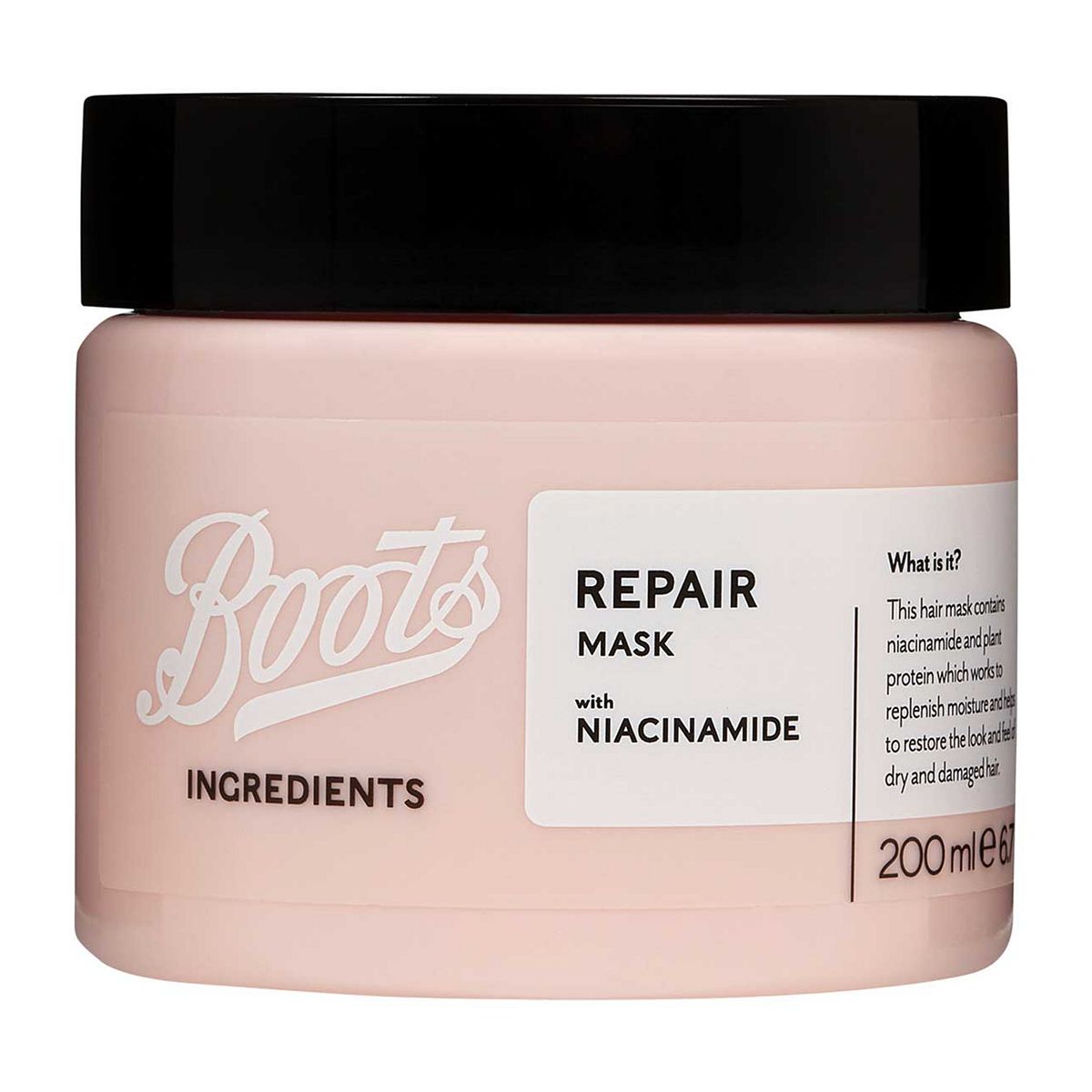 Boots Ingredients Repair Hair Mask With Niacinamide 200ml GOODS Boots   