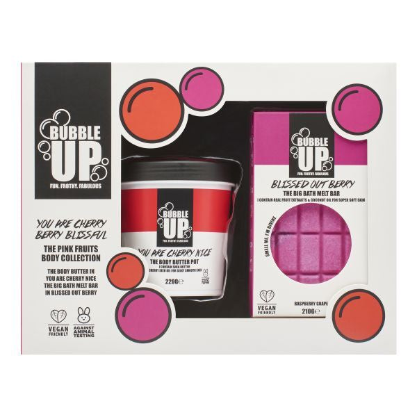 Bubble Up Berry Bath Bar & Cherry Nice Body Butter Gift Set GOODS Superdrug   