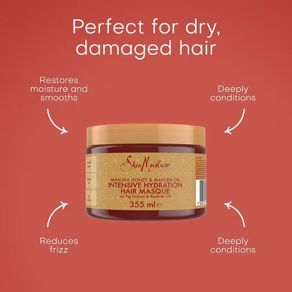 SheaMoisture Manuka Honey and Mafura Oil Hair Mask deep conditioner treatment (British brand)